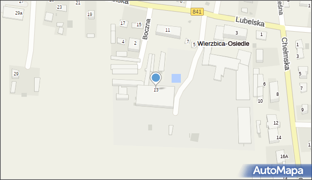 Wierzbica-Osiedle, Lubelska, 13, mapa Wierzbica-Osiedle
