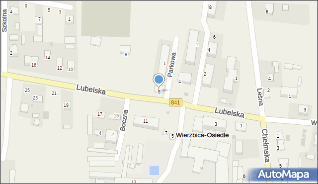 Wierzbica-Osiedle, Lubelska, 6, mapa Wierzbica-Osiedle