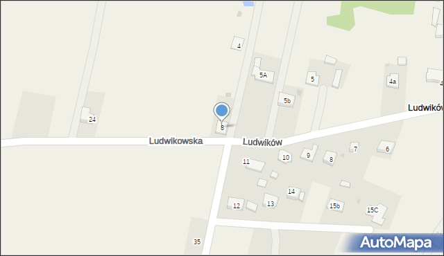 Władzimirów, Ludwikowska, 8, mapa Władzimirów