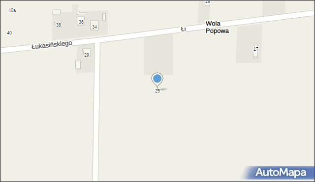 Wola Popowa, Łukasińskiego, 25, mapa Wola Popowa