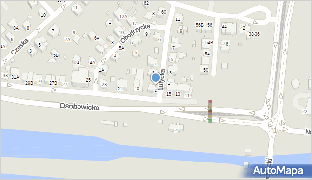 Wrocław, Lutycka, 2, mapa Wrocławia