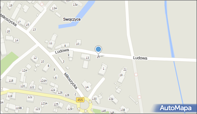 Wrocław, Ludowa, 15, mapa Wrocławia