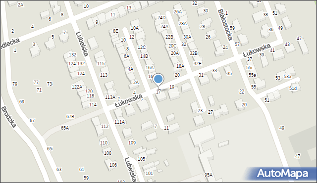 Wrocław, Łukowska, 17, mapa Wrocławia
