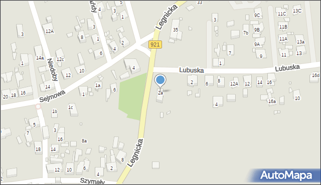 Zabrze, Lubuska, 2a, mapa Zabrza