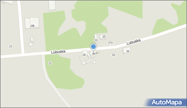 Zabrze, Lubuska, 30, mapa Zabrza