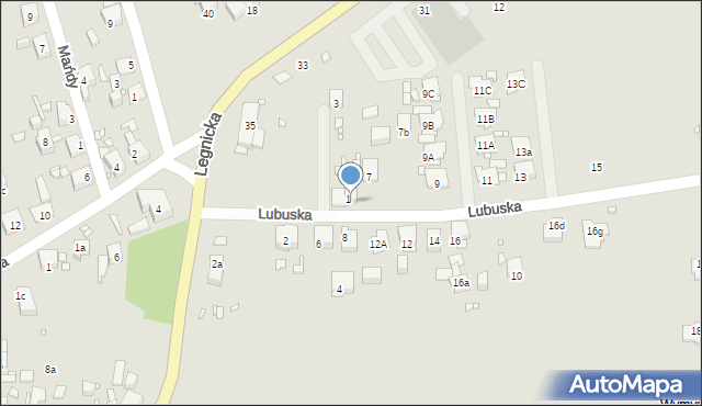 Zabrze, Lubuska, 5, mapa Zabrza