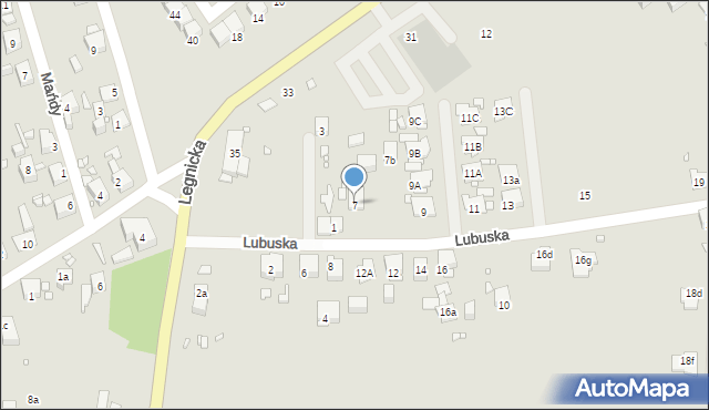 Zabrze, Lubuska, 7, mapa Zabrza