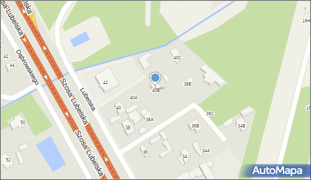 Zakręt, Lubelska, 40B, mapa Zakręt