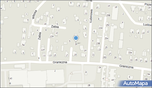 Zamość, Łubinowa, 1b, mapa Zamościa