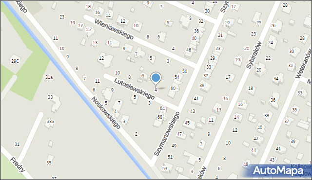 Zamość, Lutosławskiego Witolda, 4, mapa Zamościa