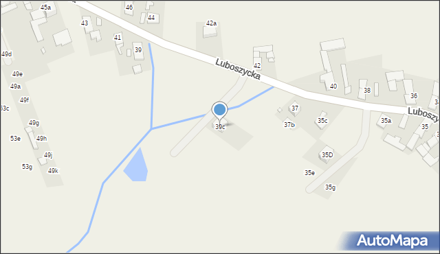 Zawada, Luboszycka, 39c, mapa Zawada