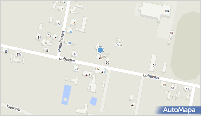 Zelów, Lubelska, 48, mapa Zelów