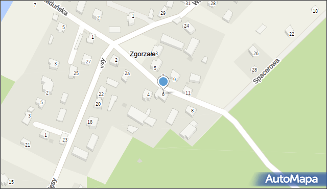 Zgorzałe, Lubińskiego Konrada, ks., 6, mapa Zgorzałe