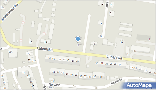 Zgorzelec, Lubańska, 1, mapa Zgorzelec
