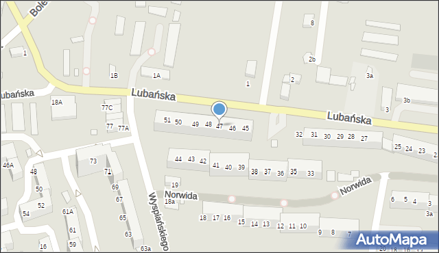 Zgorzelec, Lubańska, 47, mapa Zgorzelec