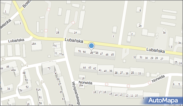 Zgorzelec, Lubańska, 49, mapa Zgorzelec