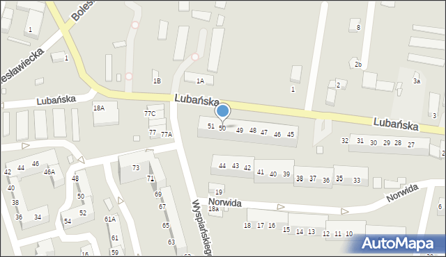 Zgorzelec, Lubańska, 50, mapa Zgorzelec