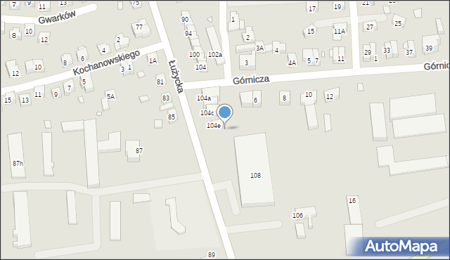 Zgorzelec, Łużycka, 104f, mapa Zgorzelec