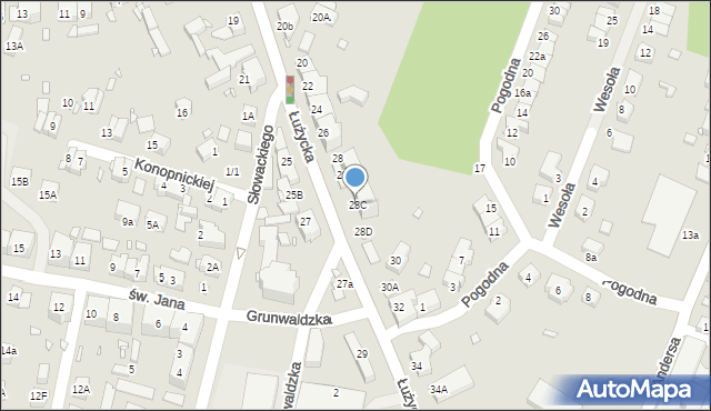 Zgorzelec, Łużycka, 28C, mapa Zgorzelec