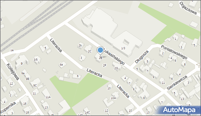 Zielonka, Łukasińskiego Waleriana, mjr., 2E, mapa Zielonka