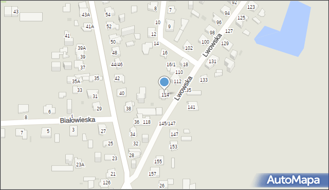 Częstochowa, Lwowska, 114, mapa Częstochowy