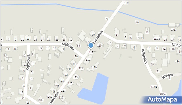 Częstochowa, Lwowska, 117, mapa Częstochowy