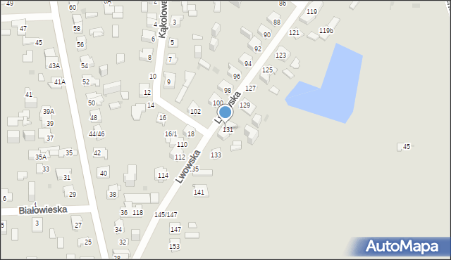 Częstochowa, Lwowska, 131, mapa Częstochowy