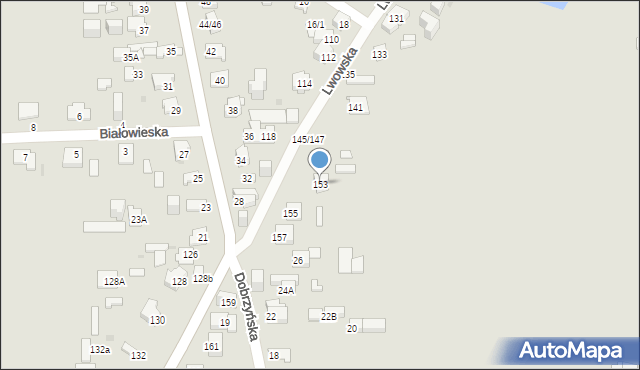 Częstochowa, Lwowska, 153, mapa Częstochowy