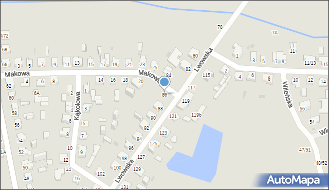 Częstochowa, Lwowska, 86, mapa Częstochowy