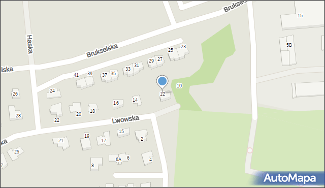 Gorzów Wielkopolski, Lwowska, 12, mapa Gorzów Wielkopolski