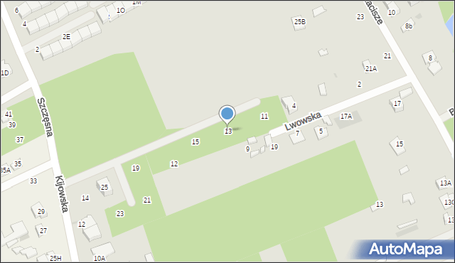 Grodzisk Mazowiecki, Lwowska, 13, mapa Grodzisk Mazowiecki