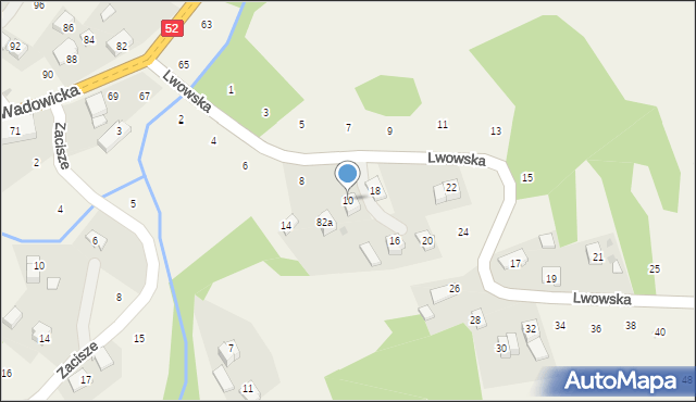 Izdebnik, Lwowska, 10, mapa Izdebnik