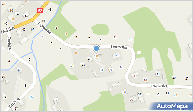 Izdebnik, Lwowska, 18, mapa Izdebnik