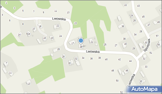 Izdebnik, Lwowska, 19, mapa Izdebnik