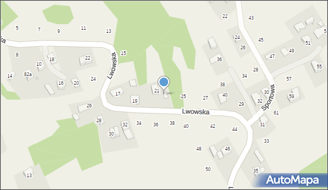 Izdebnik, Lwowska, 23, mapa Izdebnik