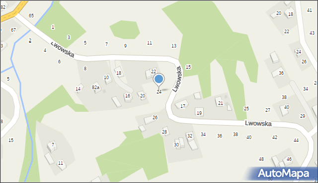 Izdebnik, Lwowska, 24, mapa Izdebnik