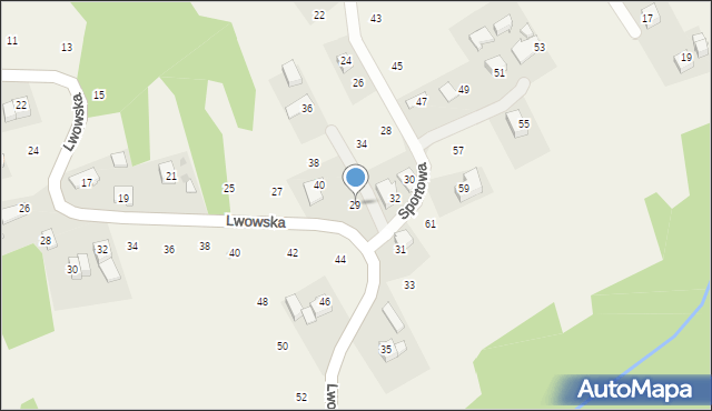 Izdebnik, Lwowska, 29, mapa Izdebnik