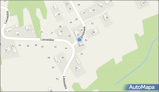 Izdebnik, Lwowska, 31, mapa Izdebnik