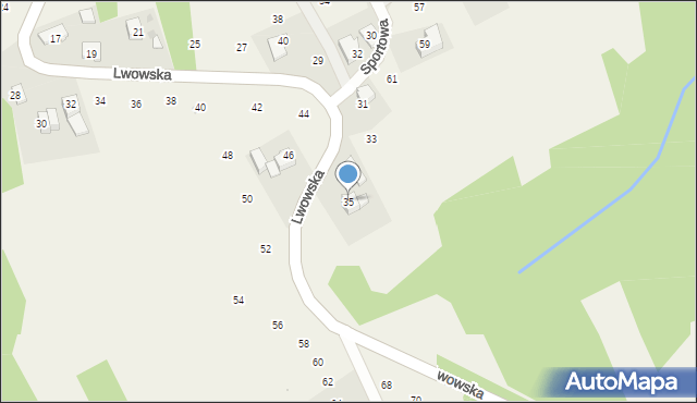 Izdebnik, Lwowska, 35, mapa Izdebnik