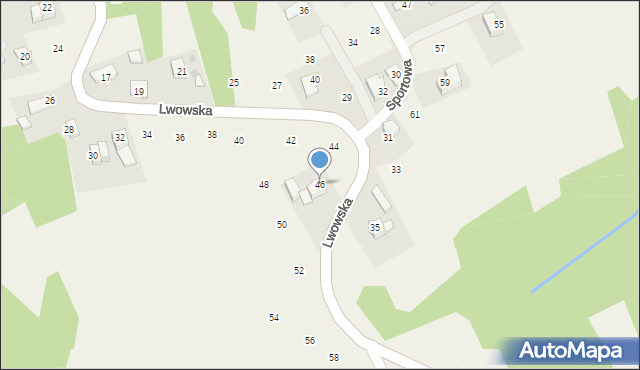 Izdebnik, Lwowska, 46, mapa Izdebnik