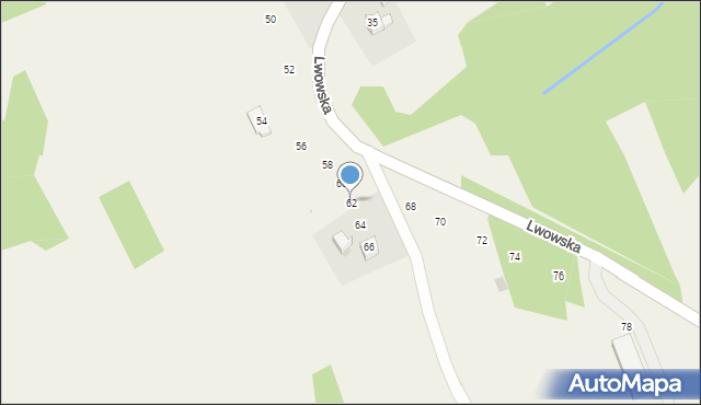 Izdebnik, Lwowska, 62, mapa Izdebnik