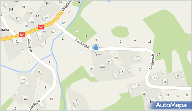 Izdebnik, Lwowska, 8, mapa Izdebnik