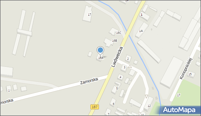 Pniewy, Lwówecka, 16A, mapa Pniewy