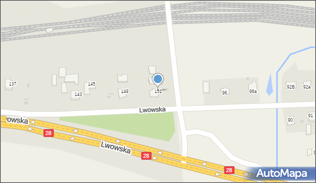 Przemyśl, Lwowska, 151, mapa Przemyśla