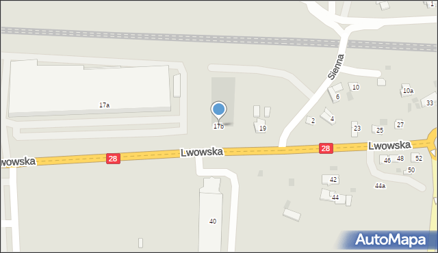 Przemyśl, Lwowska, 17b, mapa Przemyśla