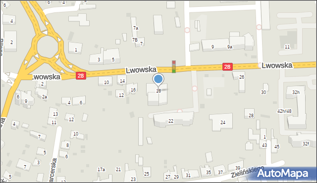 Przemyśl, Lwowska, 18, mapa Przemyśla