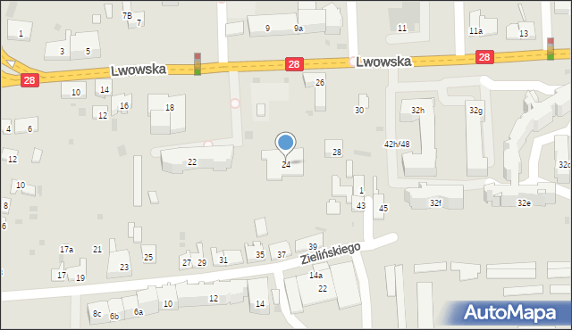 Przemyśl, Lwowska, 24, mapa Przemyśla