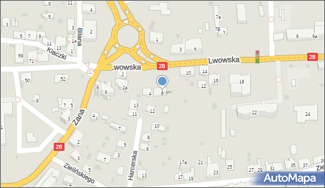 Przemyśl, Lwowska, 6, mapa Przemyśla