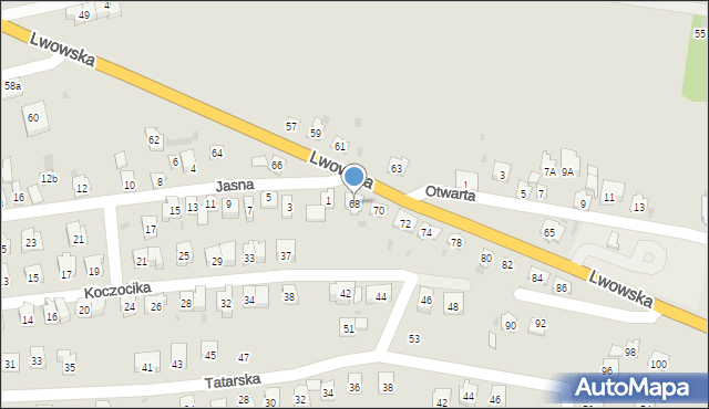 Przeworsk, Lwowska, 68, mapa Przeworsk