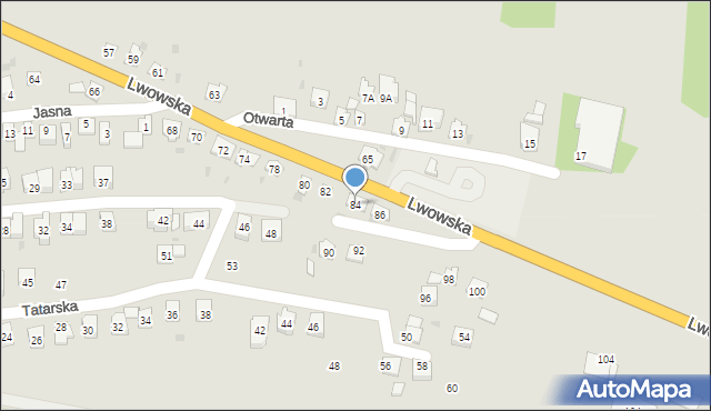 Przeworsk, Lwowska, 84, mapa Przeworsk